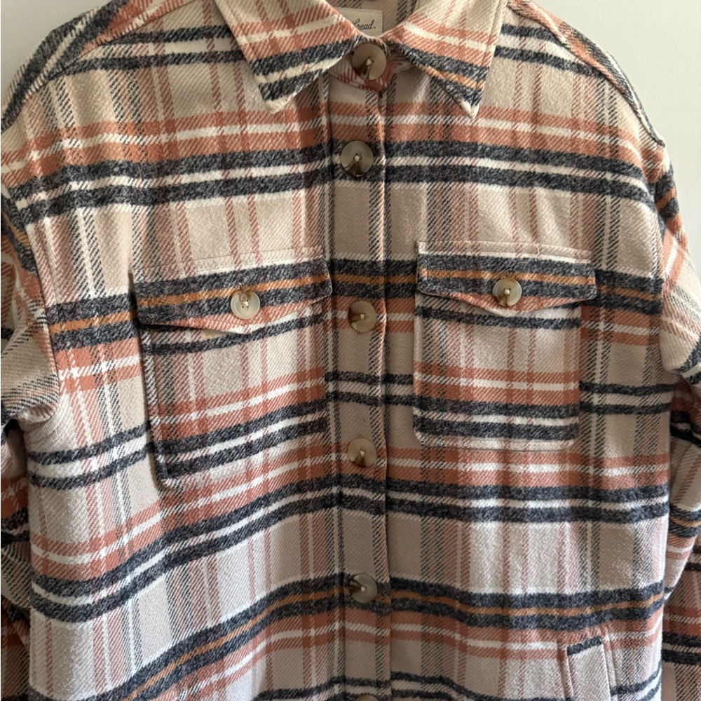 Universal Thread Autumnal Plaid Buttonfront Coat - image 6